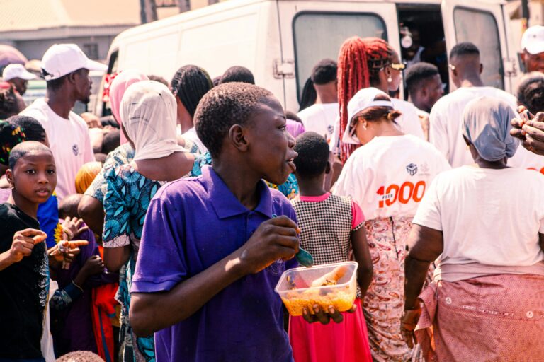 small acts of kindness sharing food with children in need