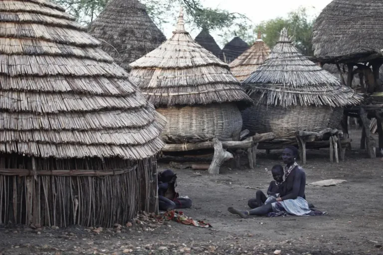 Village in South Sudan, illustrating rural living conditions